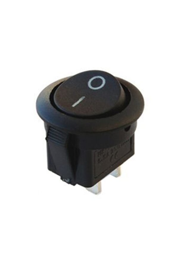 Ic-133 20mm Round Non-Illuminated Switch On-Off 2P Black