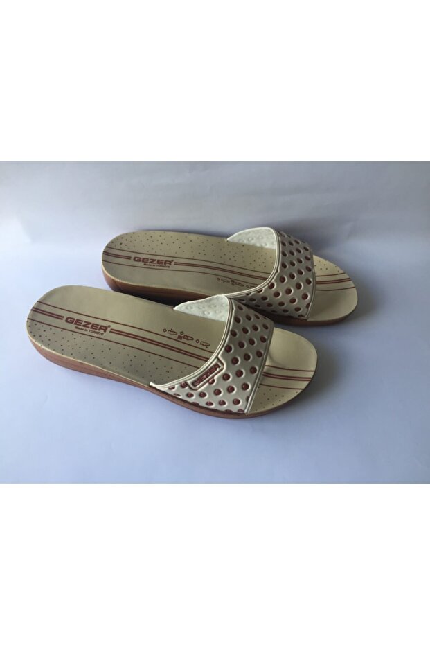 Puantiyeli Krem Terlik - 2