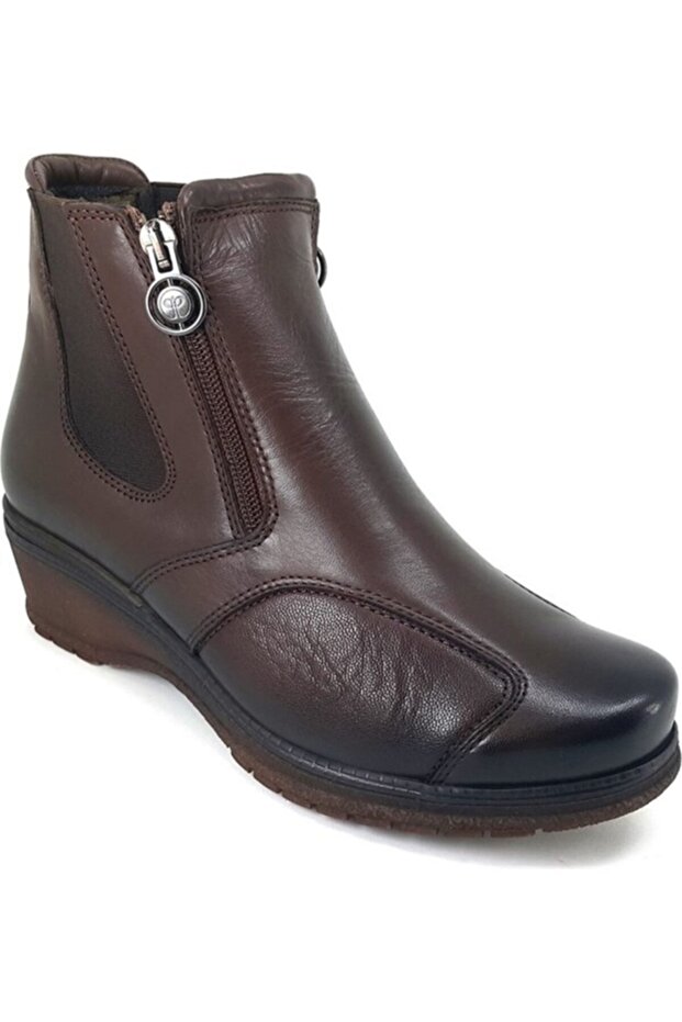 Kadın Siyah Deri Bot 25652 - 1