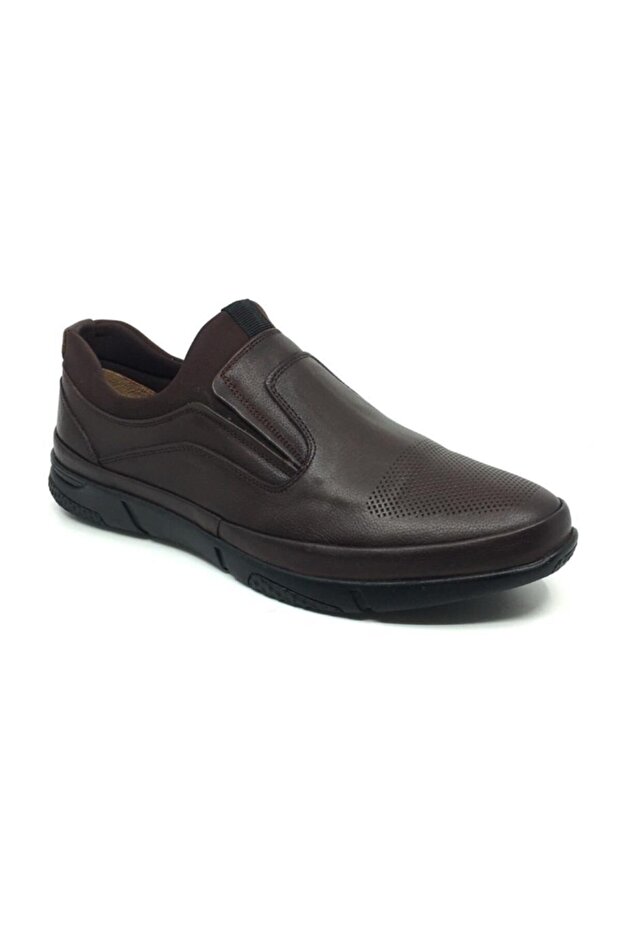 Men's Brown Leather Orthopedic Shoes