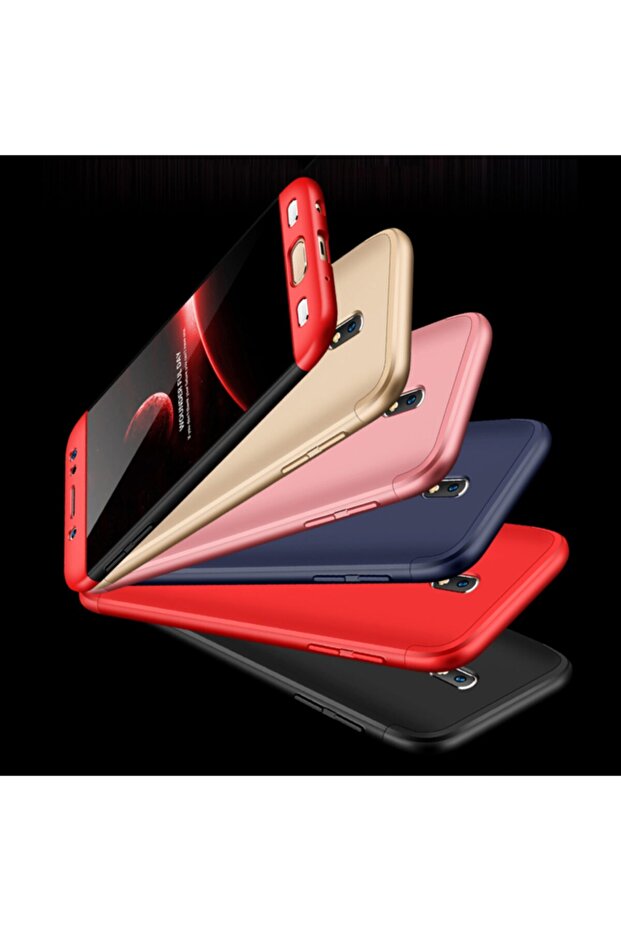 Galaxy J7 Pro Kılıf Double Dip 360 Protective Siyah - 4