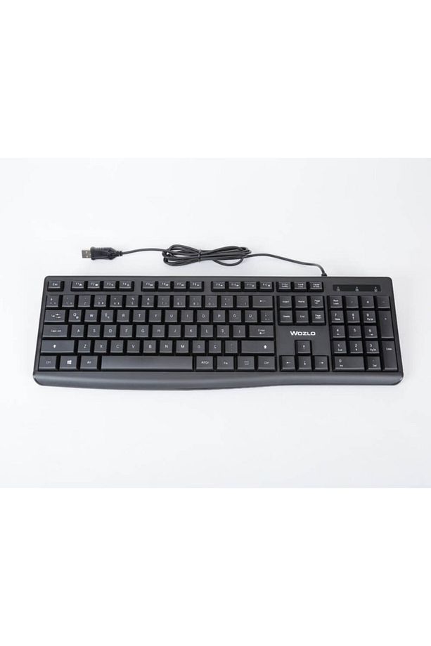 Yumuşak Tuşlu Usb Klavye - Siyah - Fiber Doku - Wz-803 - 1