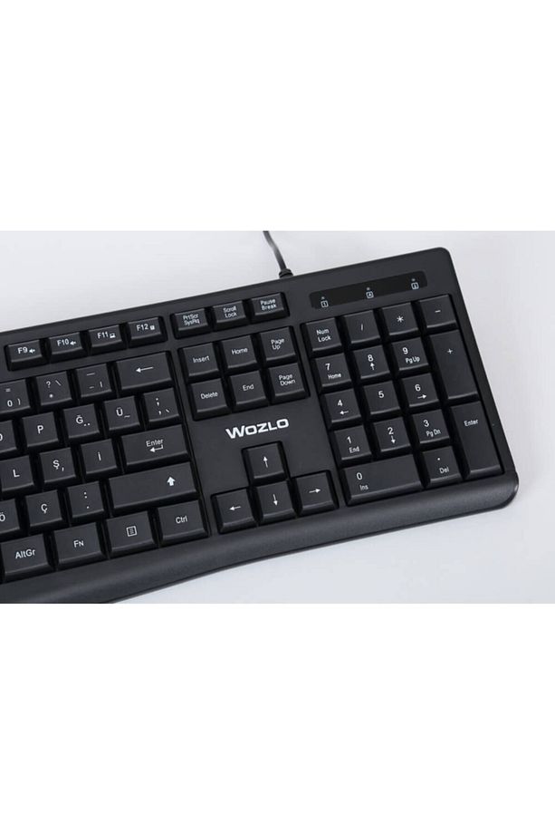 Yumuşak Tuşlu Usb Klavye - Siyah - Fiber Doku - Wz-803 - 6