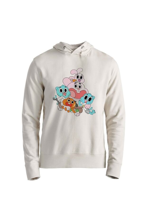 Unisex Kids Ecru Gumball Printed Sweatshirt