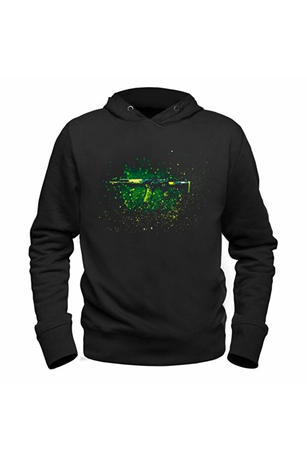 Unisex Kids Black Csgo M4a1 Hooded Sweatshirt