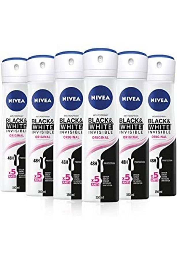 Invisible For Black&white Clear Kadın Deodorant 150ml X 6 Adet - 1