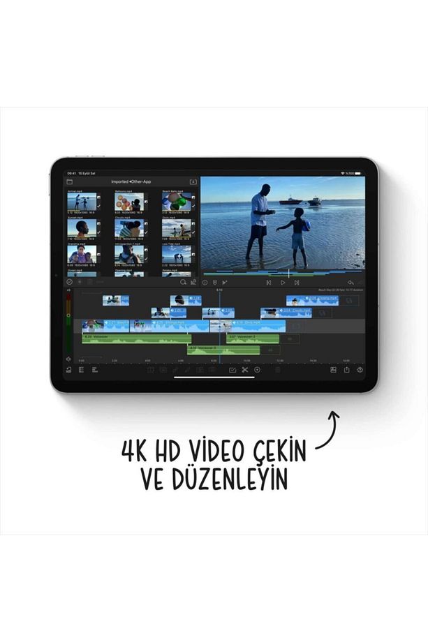 iPad Air 4. Nesil 64 GB 10.9" Wi-Fi Roze Altın Tablet (Apple Türkiye Garantili) - 3