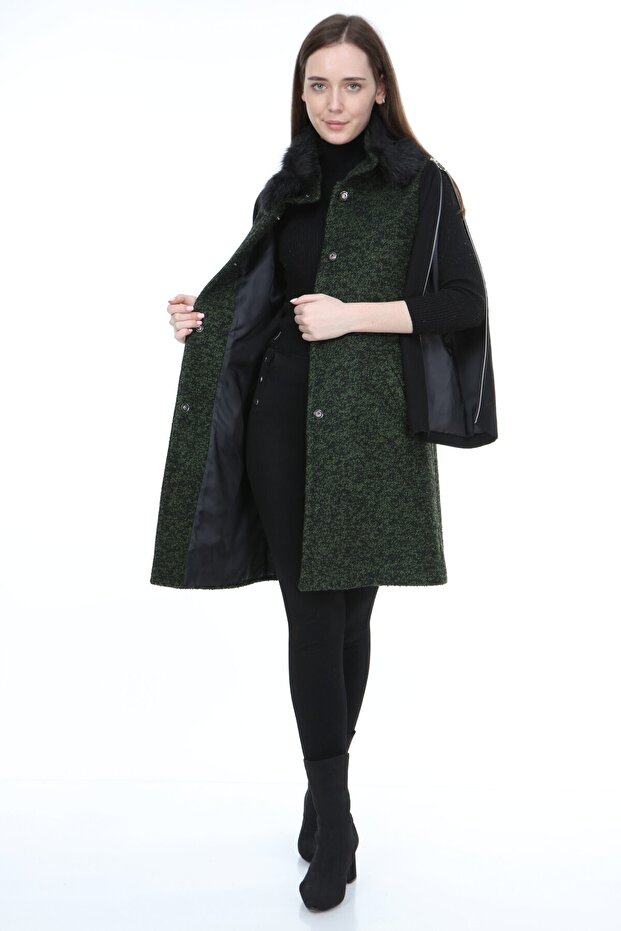 Kadın Yün Buklet Kaban - 1