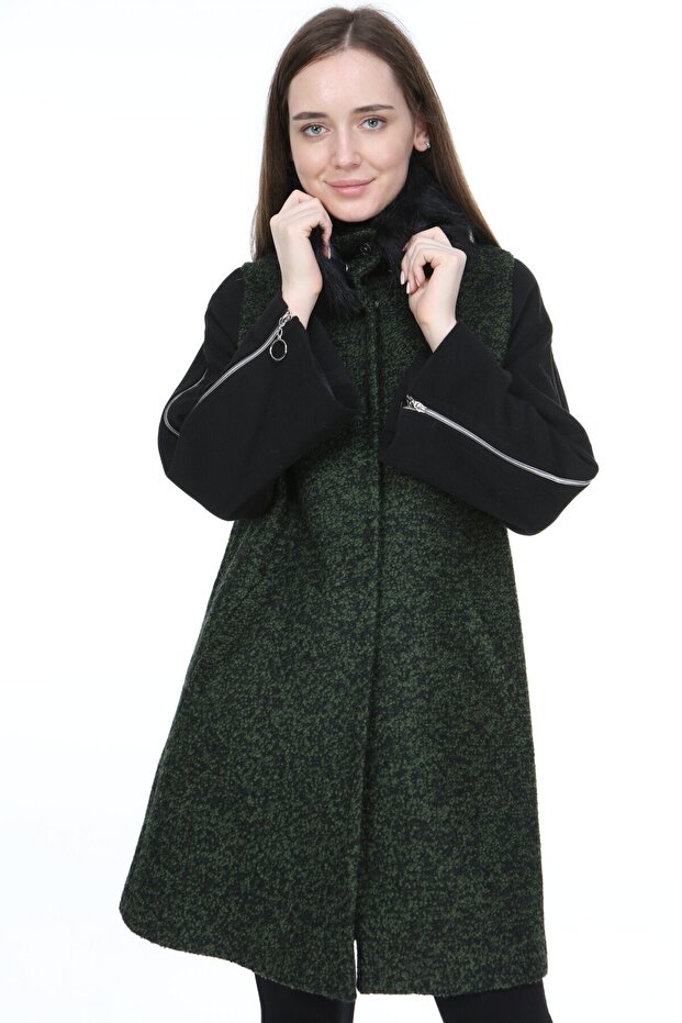 Kadın Yün Buklet Kaban - 2