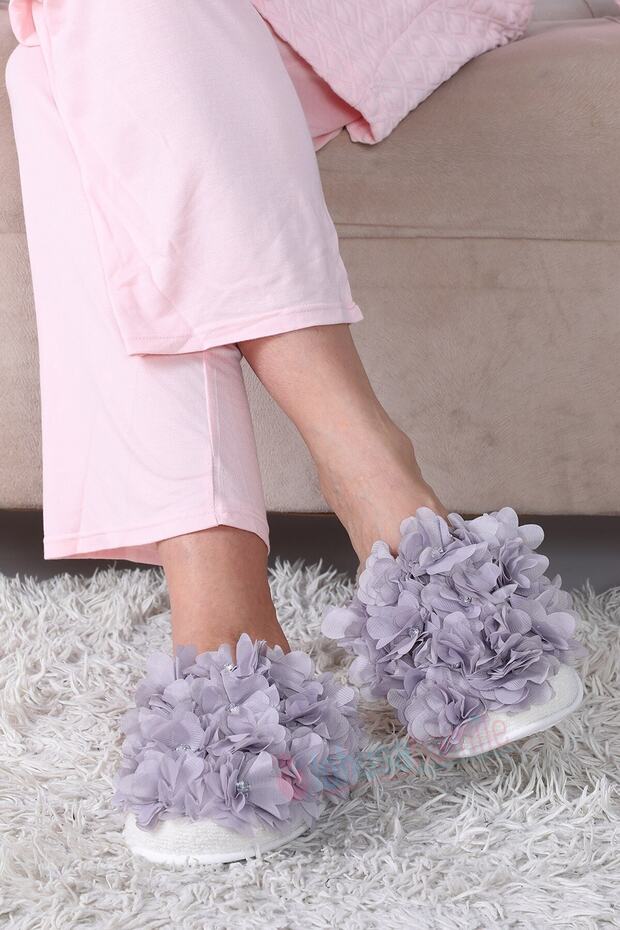 Women's Gray Beylem Maternity Slippers Lh23619