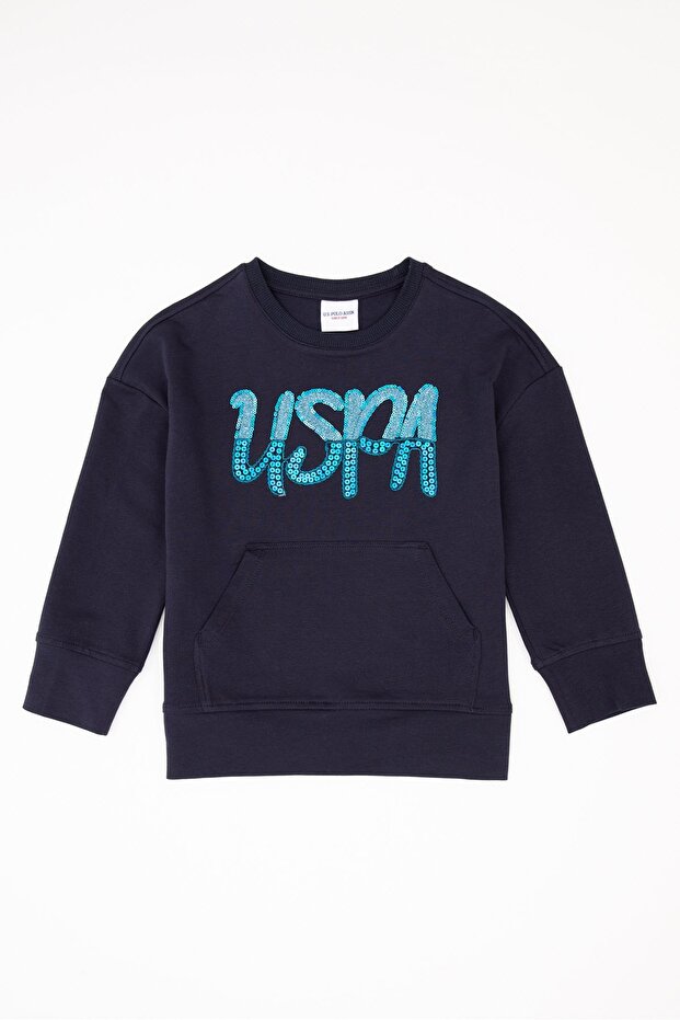 Navy Blue Girl's Sweatshirt
