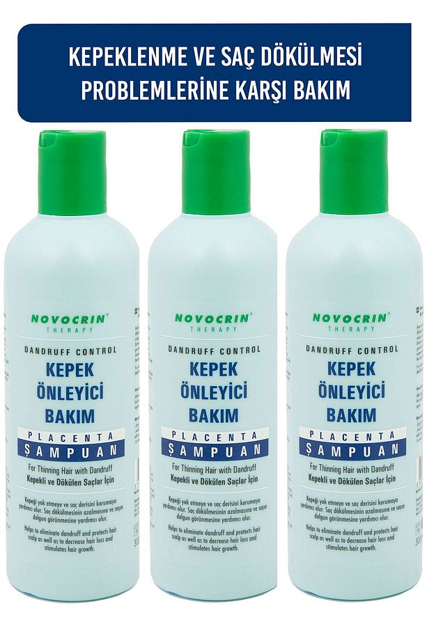 Placenta Kepekli Ve Dökülen Saçlar Için Şampuan 300 Ml 3 Adet - 1