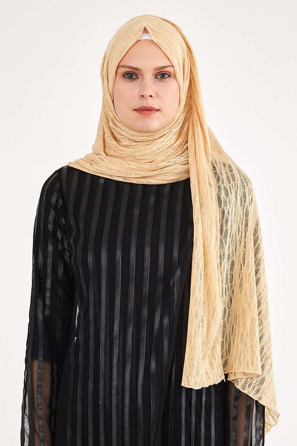 Örümcek Triko Şal - Gold - 4