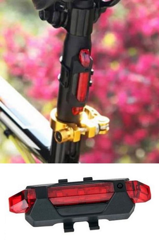Usb Şarj Edilebilir Parlak Bisiklet Led Lamba Su Geçirmez Güvenlik Uyarı Arka Lamba Işığı - 1