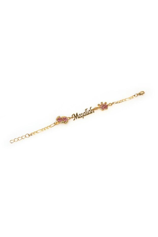Mashallah Written Zircon Stone Baby Bracelet 07