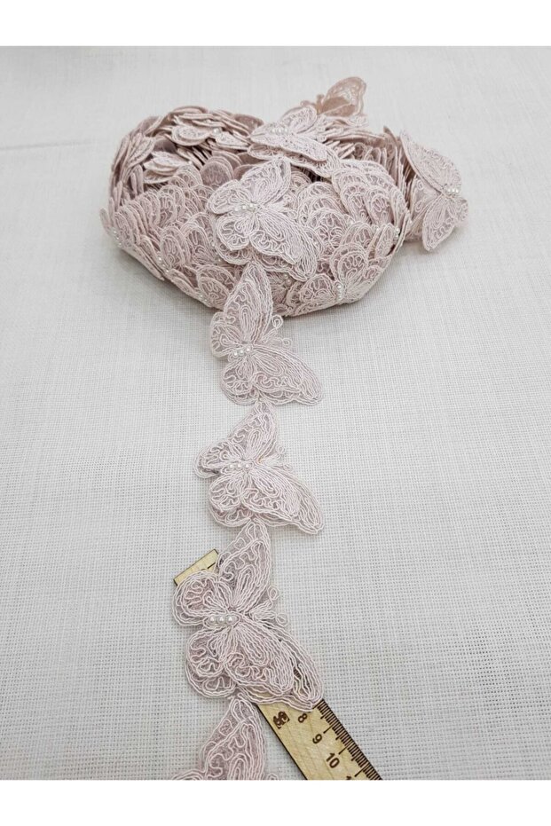 Butterfly Lace Ribbon with Pearls
