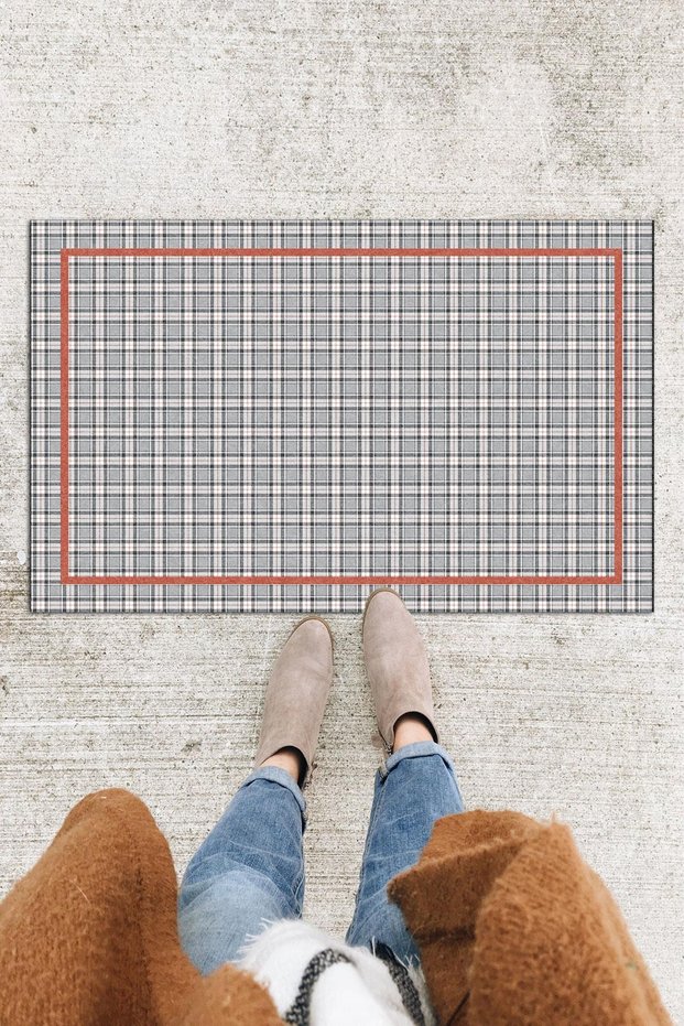 Plaid Door Mat Decorative Outdoor/Home/Bathroom/Kitchen/Bedroom/Entryway Door Mat