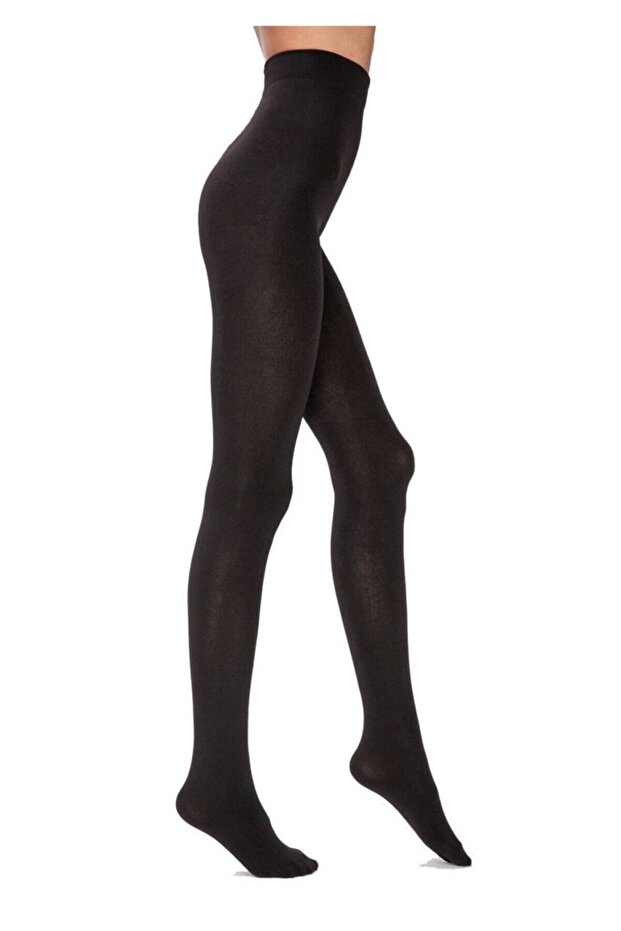 Women's Black Thermal Pantyhose with Fleece Inside