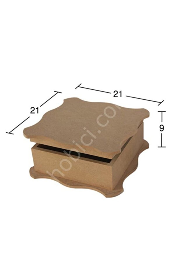 صندوق مربع خشبي (mdf) كائن Ku207