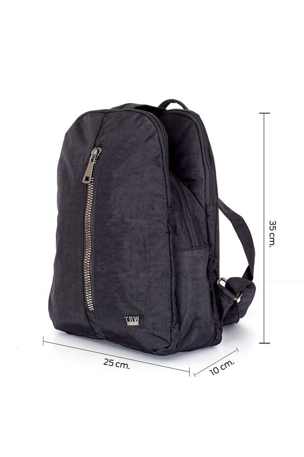 Women's Crinkle Black Backpack