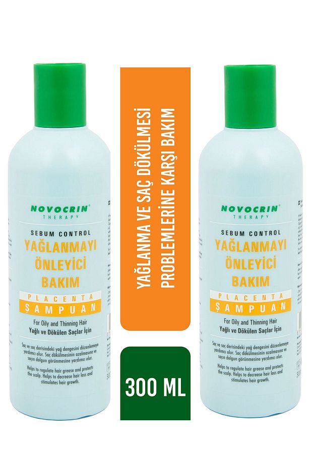 Placenta Yağlı ve Dökülen Saçlar İçin Şampuan 300 ml 2 Adet - 2