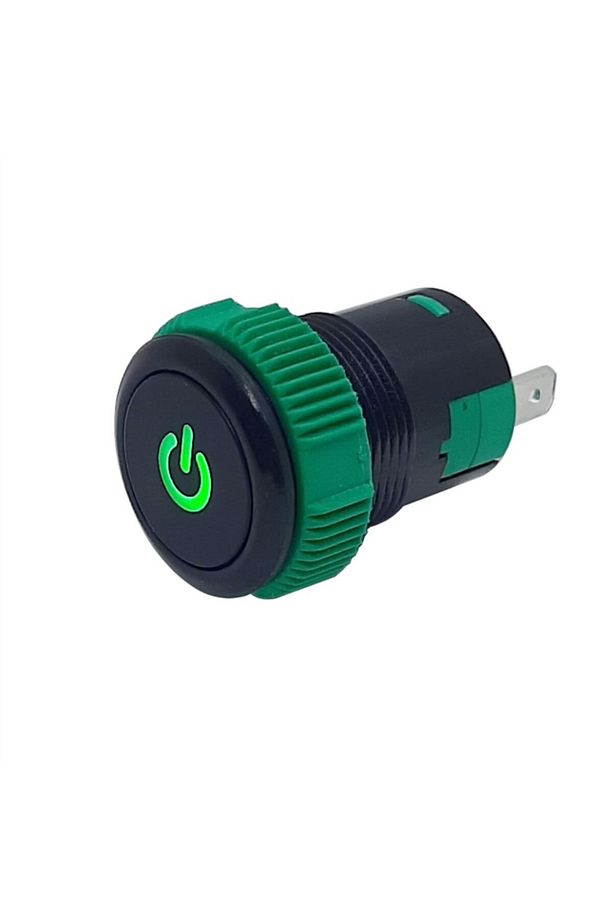 19mm Plastik Ledli Kalıcı Buton Mavi - 1