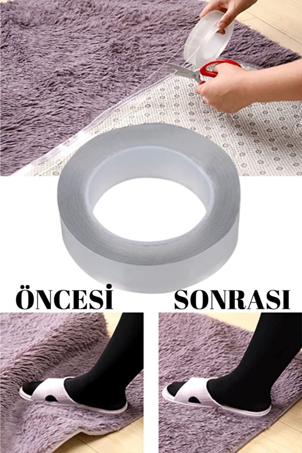 Çift Taraflı Bant Nano Bant Yıkanabilir Bant 3 Metre - 2