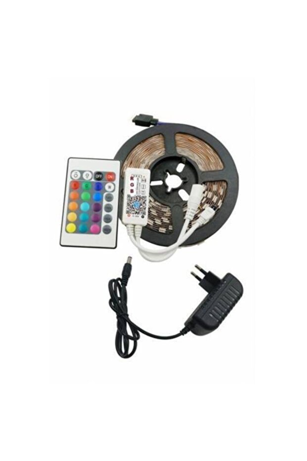 Ct-4557 Rgb Şerit Led Seti ( 5 Mt Rgb Led 3 Renk + Trafo + Rgb Kumanda ) - 3