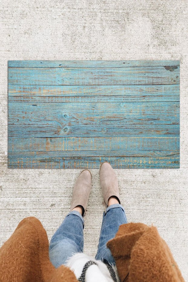 Wooden Printed Door Mat Decorative Door Mat Outdoor Mat Home Door Mat