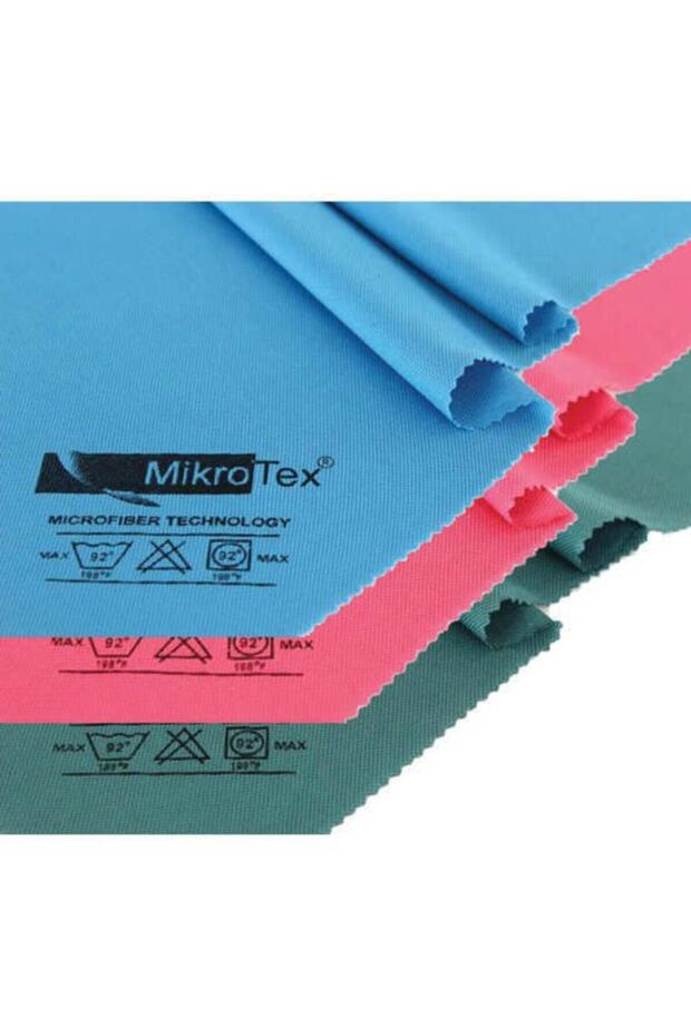 (2ADET) Mikrofiber Cam Bezi (40:50CM) Renkler Pembe, Mavi, Yeşil - 1