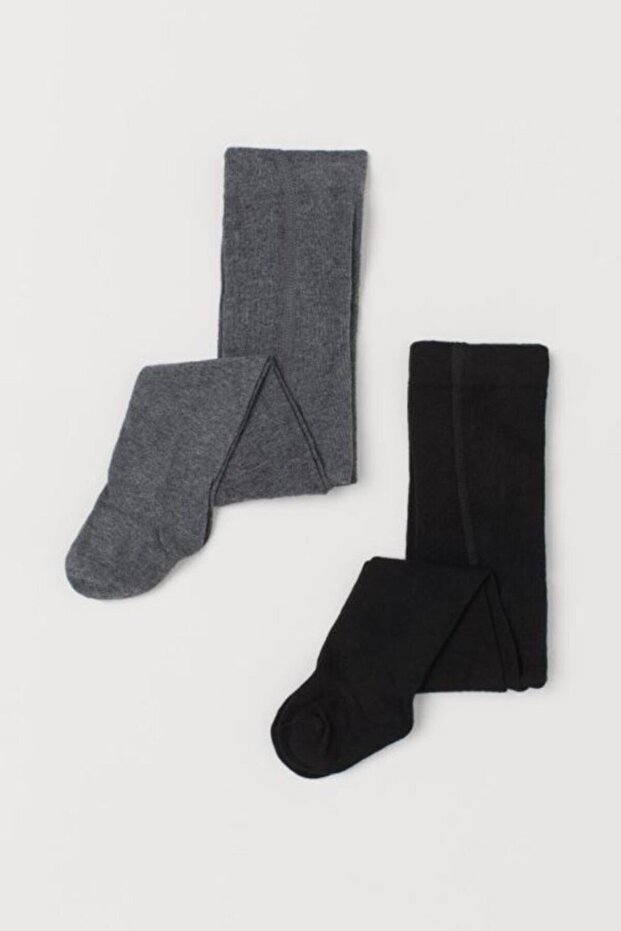 Pack of 2 Gray Black Pantyhose