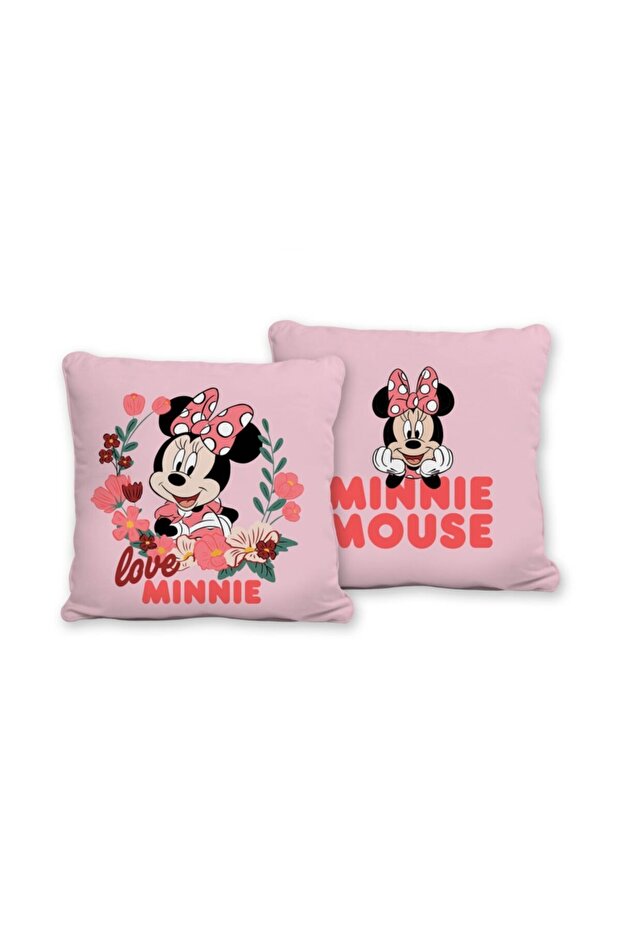 Licensed Disney Minnie Pink Flower Brf Throw Pillow