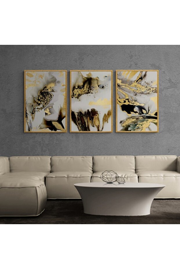Çerçeveli Ahşap Tablo Seti 3 Prç - 2