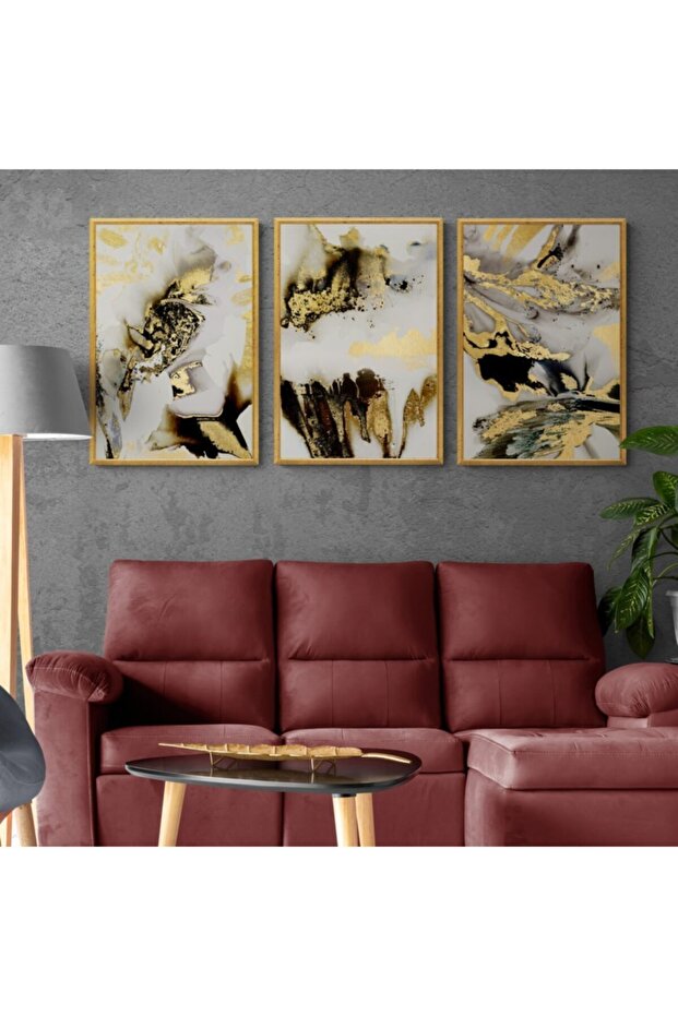 Çerçeveli Ahşap Tablo Seti 3 Prç - 3