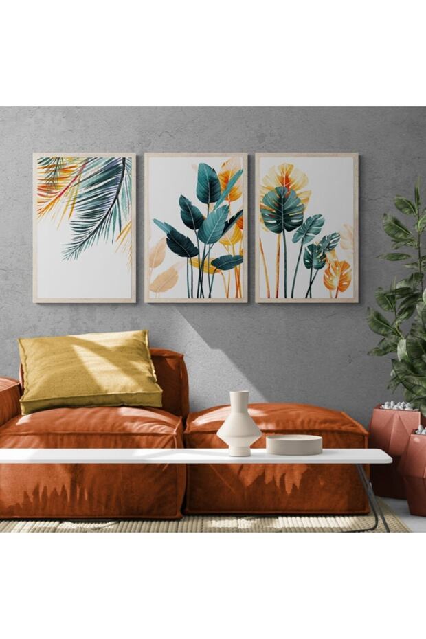 Çerçeveli Ahşap Tablo Seti 3 Prç - 2