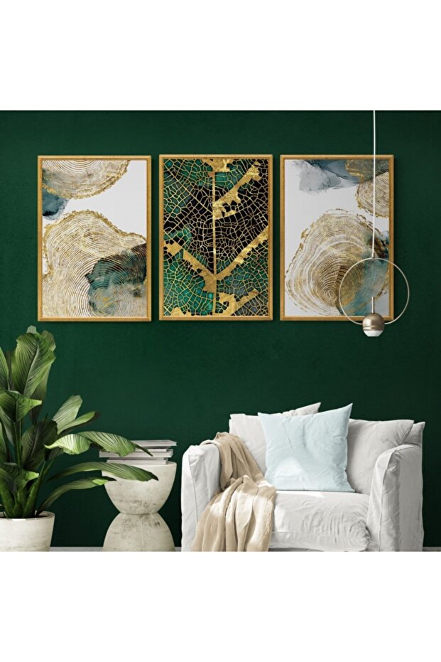 Çerçeveli Ahşap Tablo Seti 3 Prç - 2
