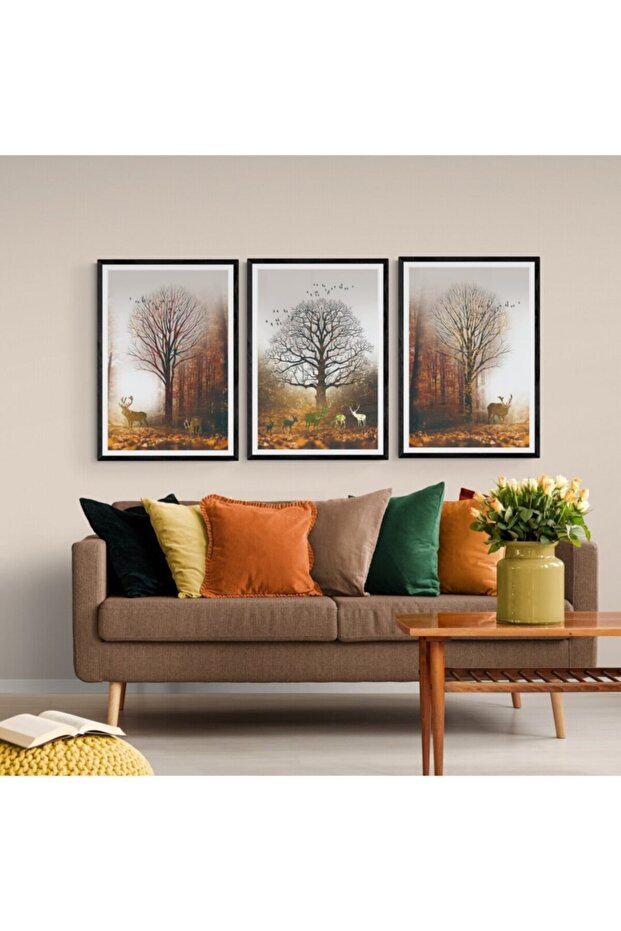 Çerçeveli Ahşap Tablo Seti 3 Prç - 2