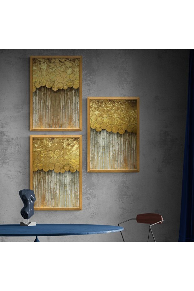 Çerçeveli Ahşap Tablo Seti 3 Prç - 1