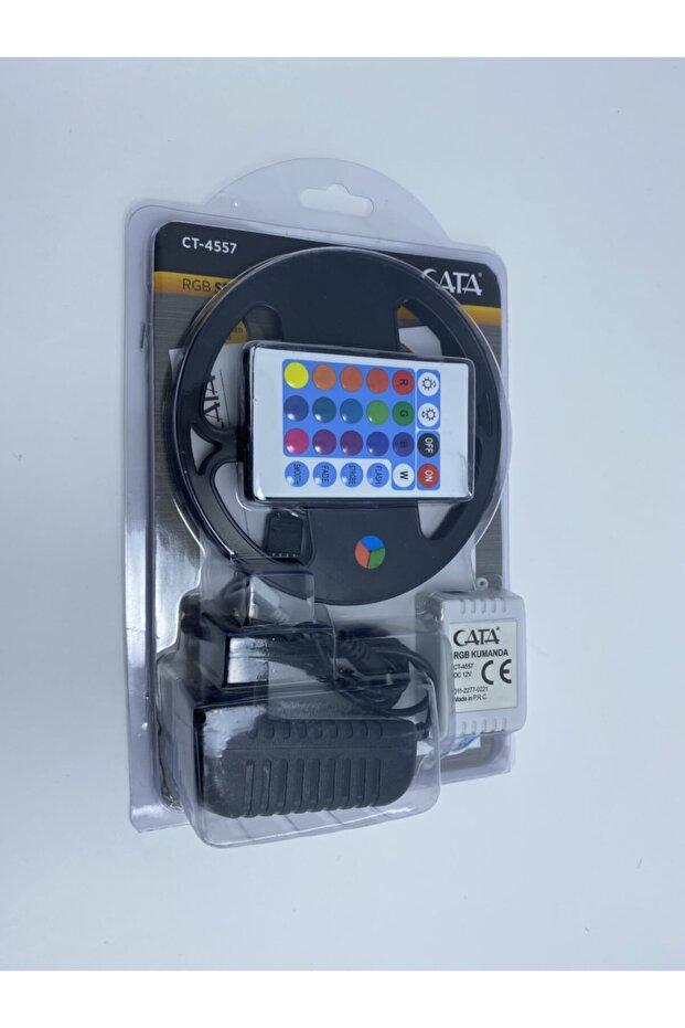Ct-4557 Rgb Şerit Led Seti ( 5 Mt Rgb Led 3 Renk + Trafo + Rgb Kumanda ) - 1