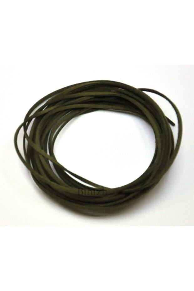 Suede Rope Khaki Green Color (5 Meters) Diameter: 3x1.5 Mm