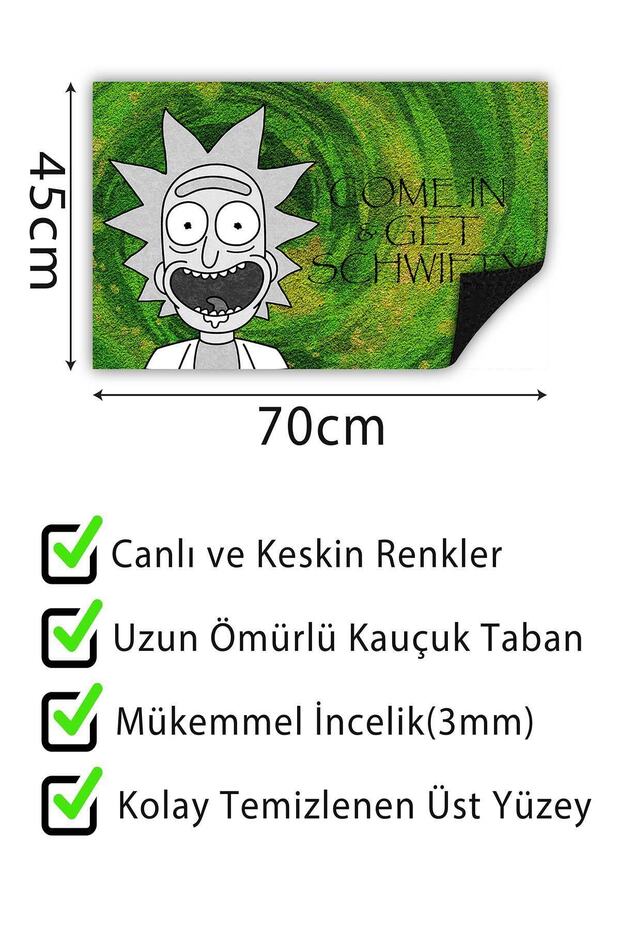 Rick Kapı Önü Paspası Dekoratif Dış Mekan/ev Içi/banyo/mutfak/yatak Odası/giriş Kapı Paspası - 5
