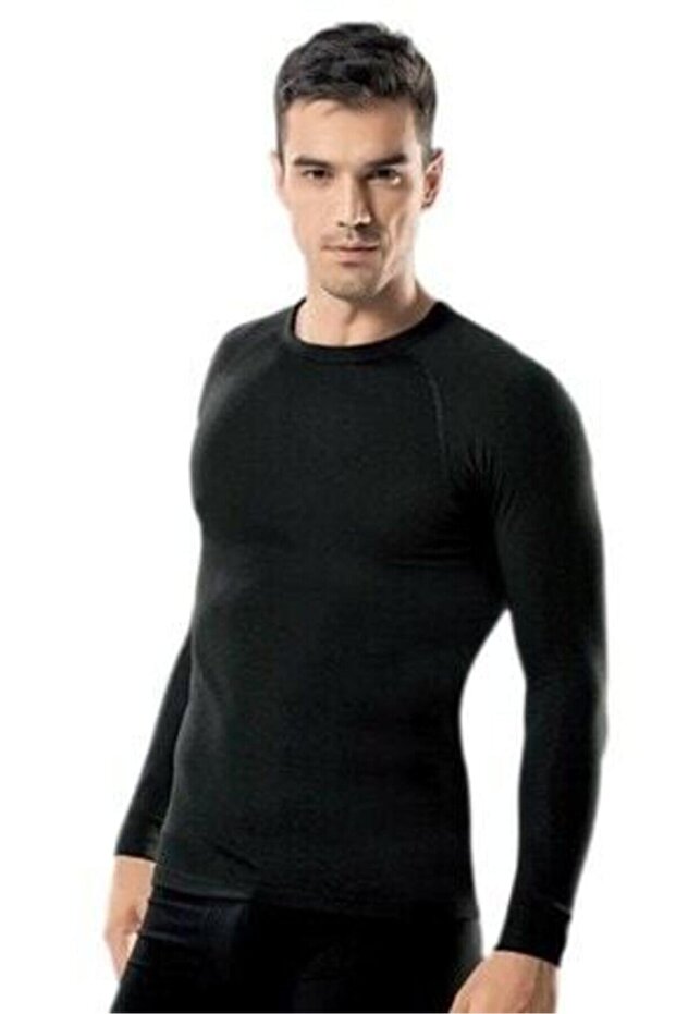 Men's Black Thermal Undershirt