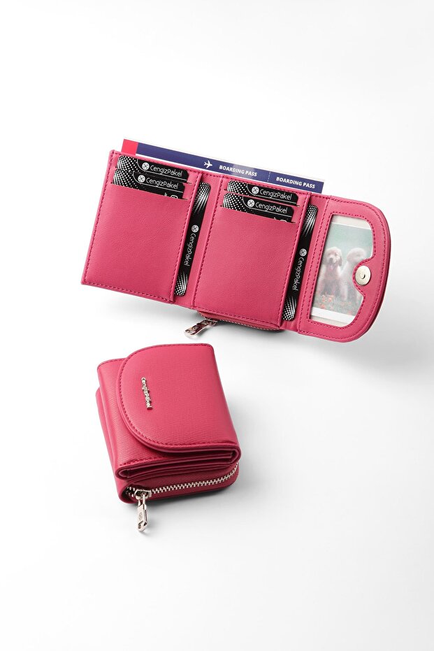 Fuşya Kadın Cüzdan - 1