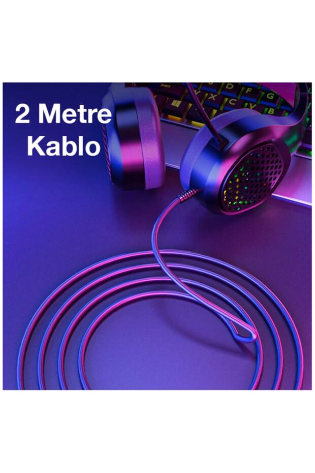 Xmowi R1 Gaming Mikrofonlu Rgb Oyuncu Kulaklığı Pc- Dizüstü Ve Ps4 Siyah,kırmızı - 6