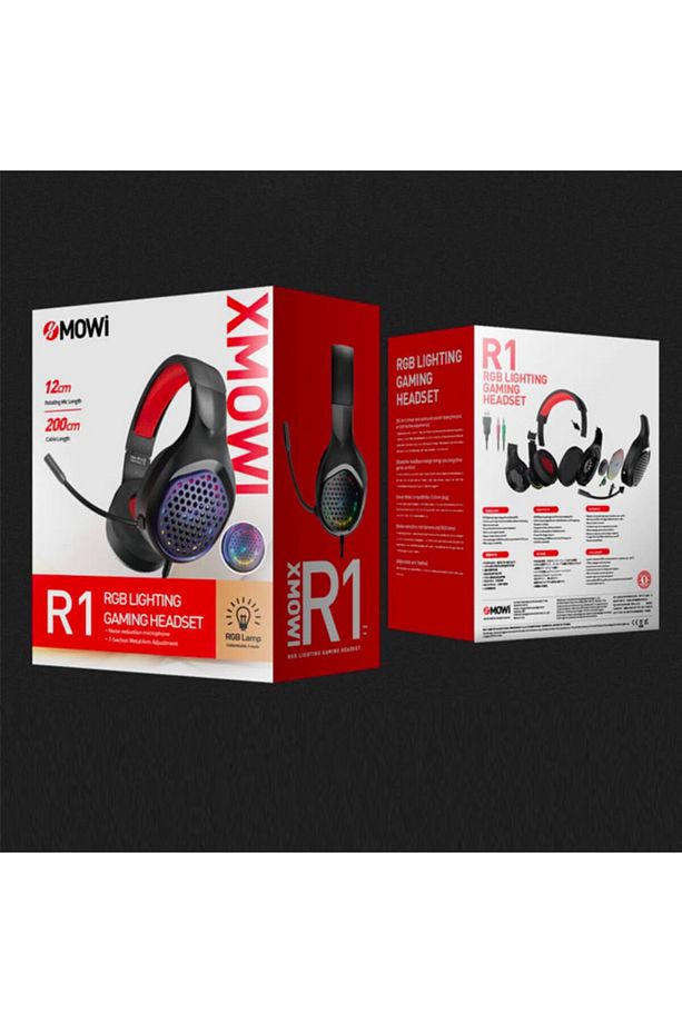 Xmowi R1 Gaming Mikrofonlu Rgb Oyuncu Kulaklığı Pc- Dizüstü Ve Ps4 Siyah,kırmızı - 7
