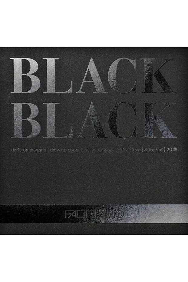 Black Black 300gr Black Multi-Purpose Picture Block 20 Pages 20x20cm