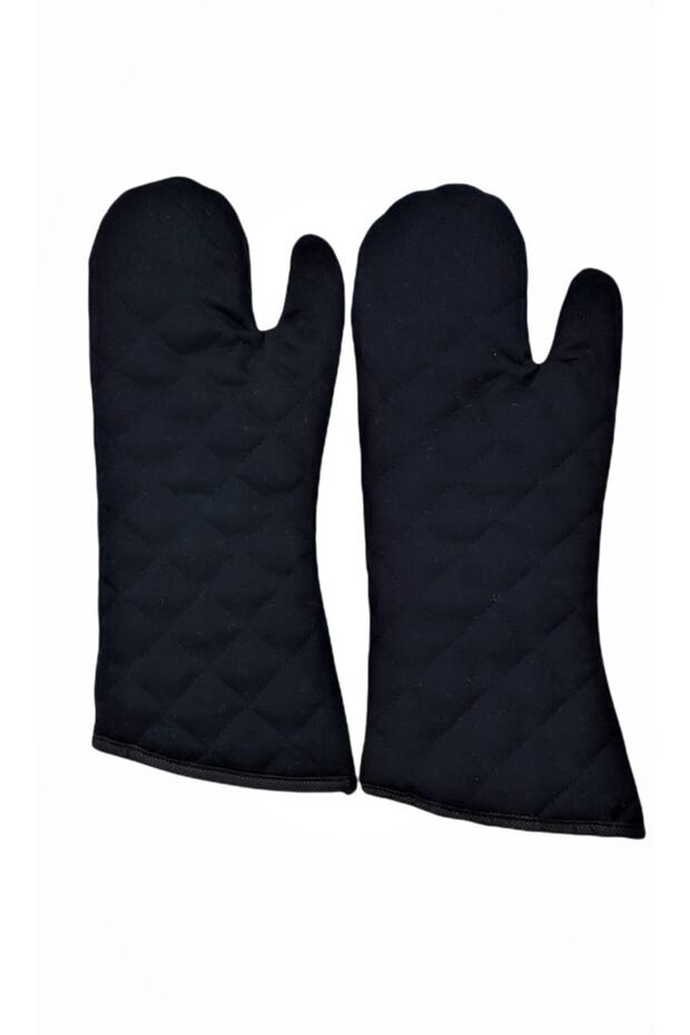 Professional Oven Gloves Set of 2 Black Color Length 39cm