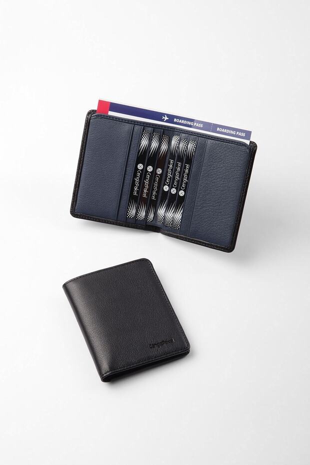 Men's Genuine Leather Wallet 13661 - Black Parliament