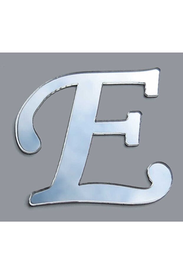 Pleksi Harf Gümüş Renk E Harfi - 1