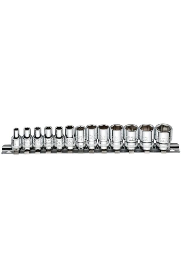 13 Pc,1/4"6 Köşe Lokma Anahtar Takımı (raylı) - 1